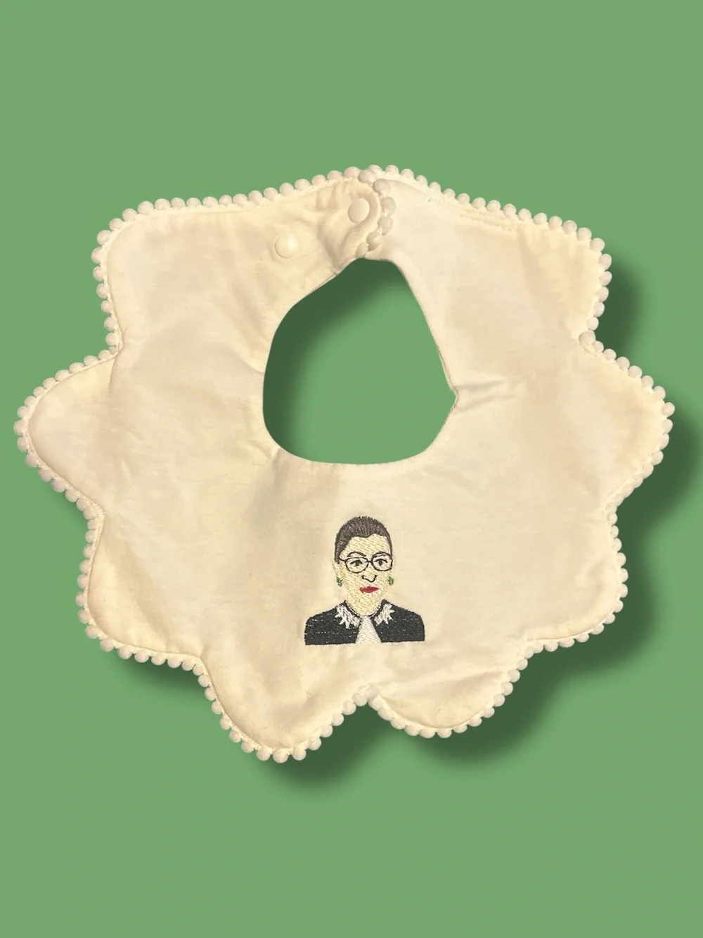 Ruth Bader Ginsburg Jabot Style Baby Bib